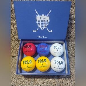 Polo Ralph Lauren Golf Balls Vintage Colorful